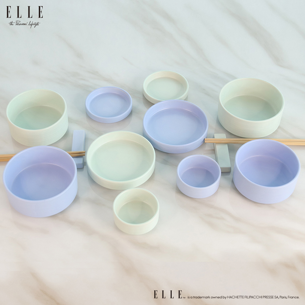 [ELLE] 엘르-씨엘(Ciel) 도자기 2인홈세트(블루그린)12p